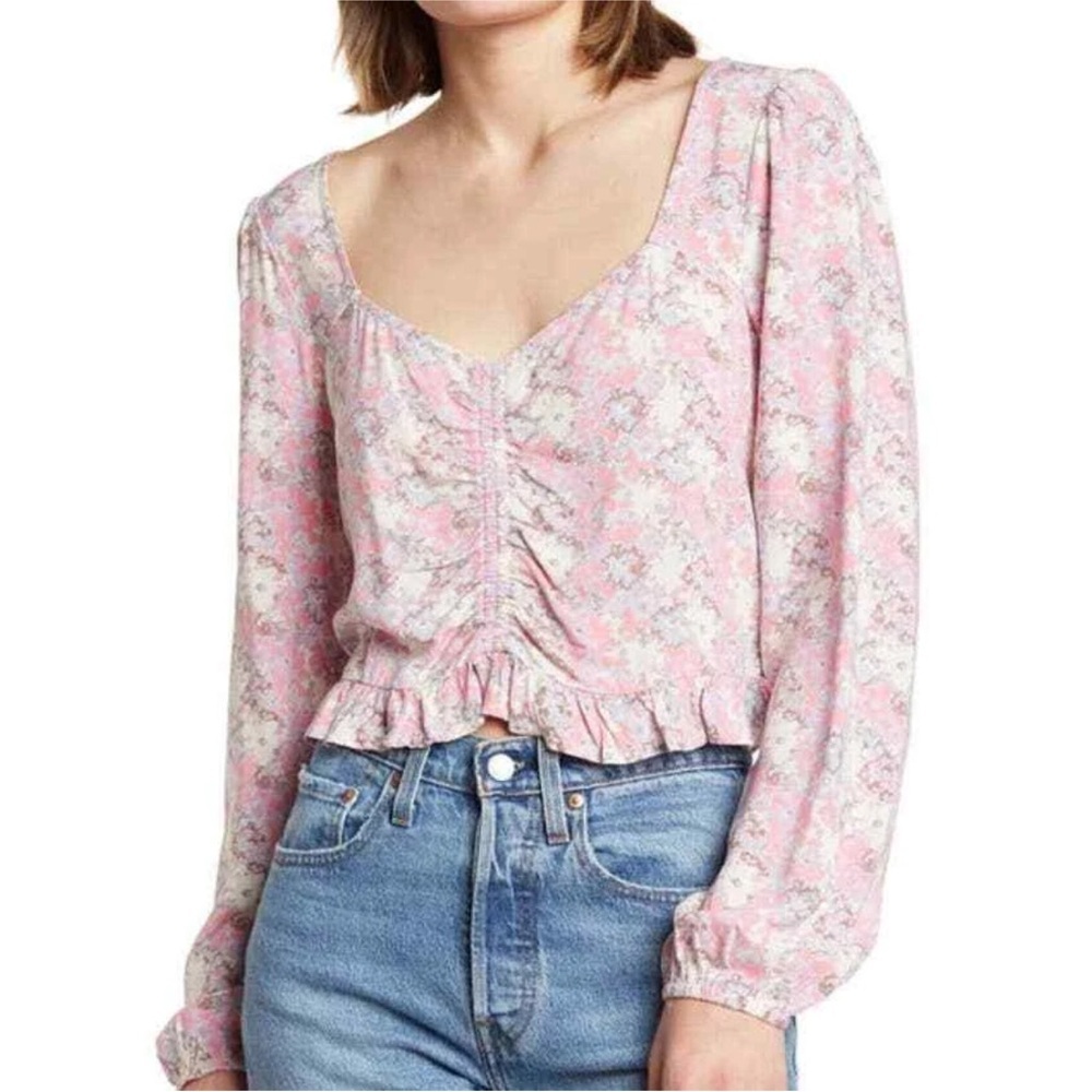 Abound Pink Floral Blouse XL